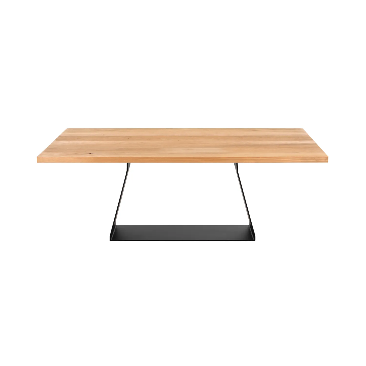Schreibtisch aus Buchenholz mit Wangengestell Seitenansicht