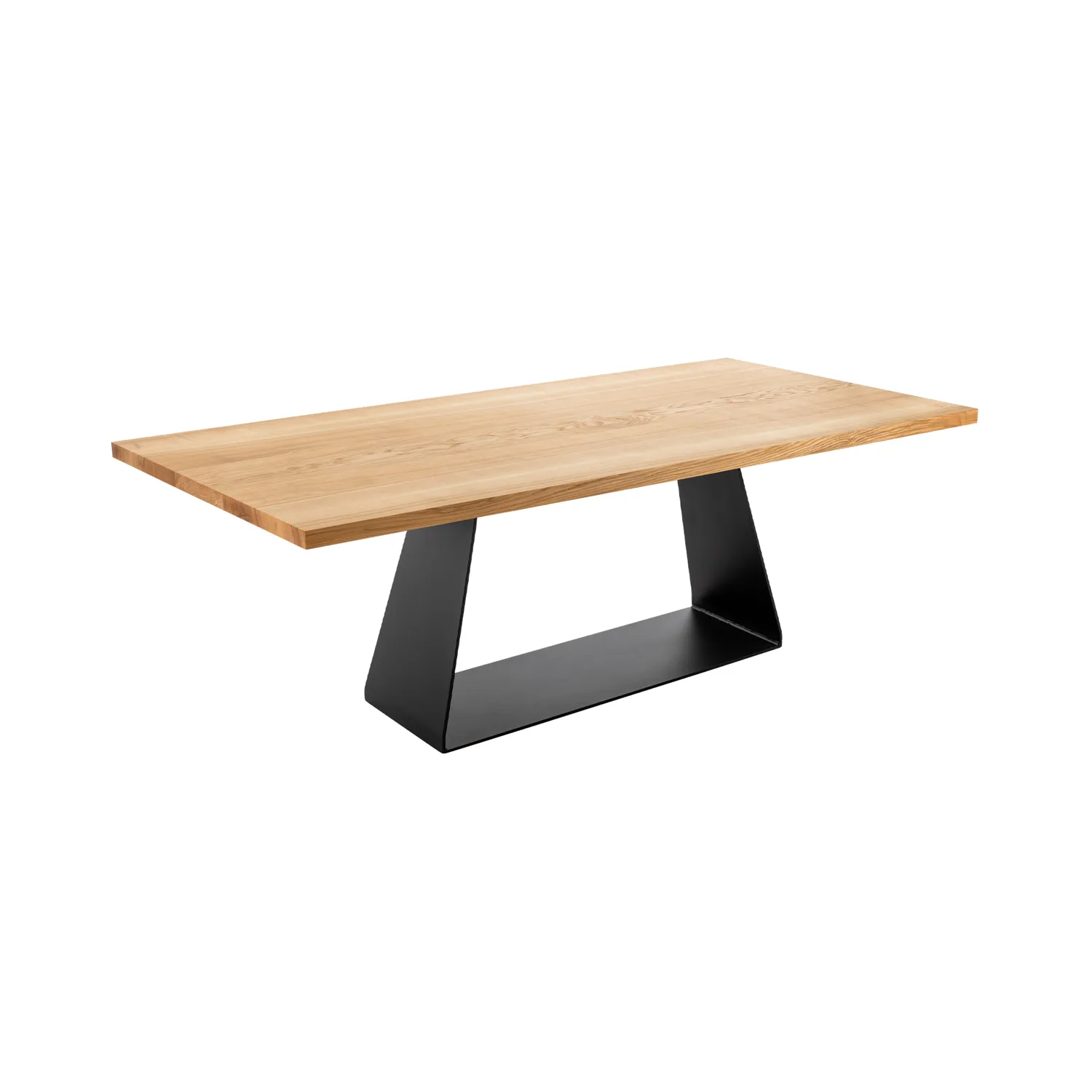 Konferenztisch aus Eschenholz mit Stahlgestell in der Variante Wang