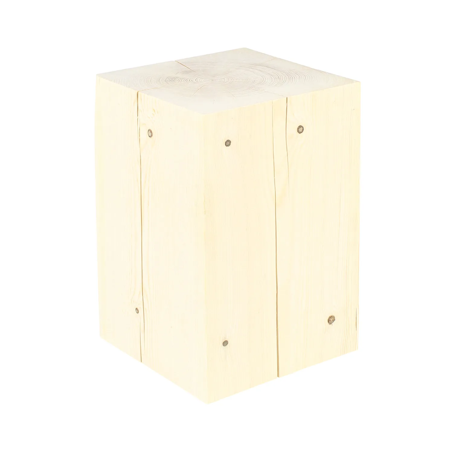 Quadratischer Holzblock aus Fichte