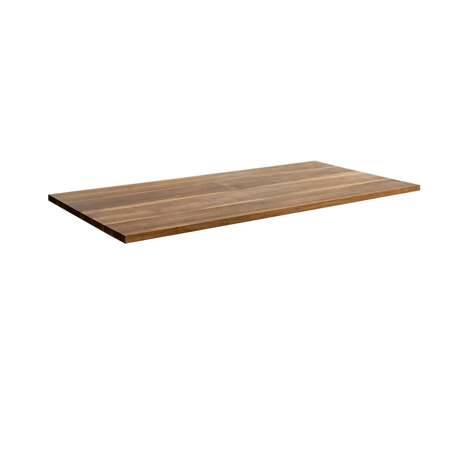 Nussbaum Tischplatte freigestellt schräg