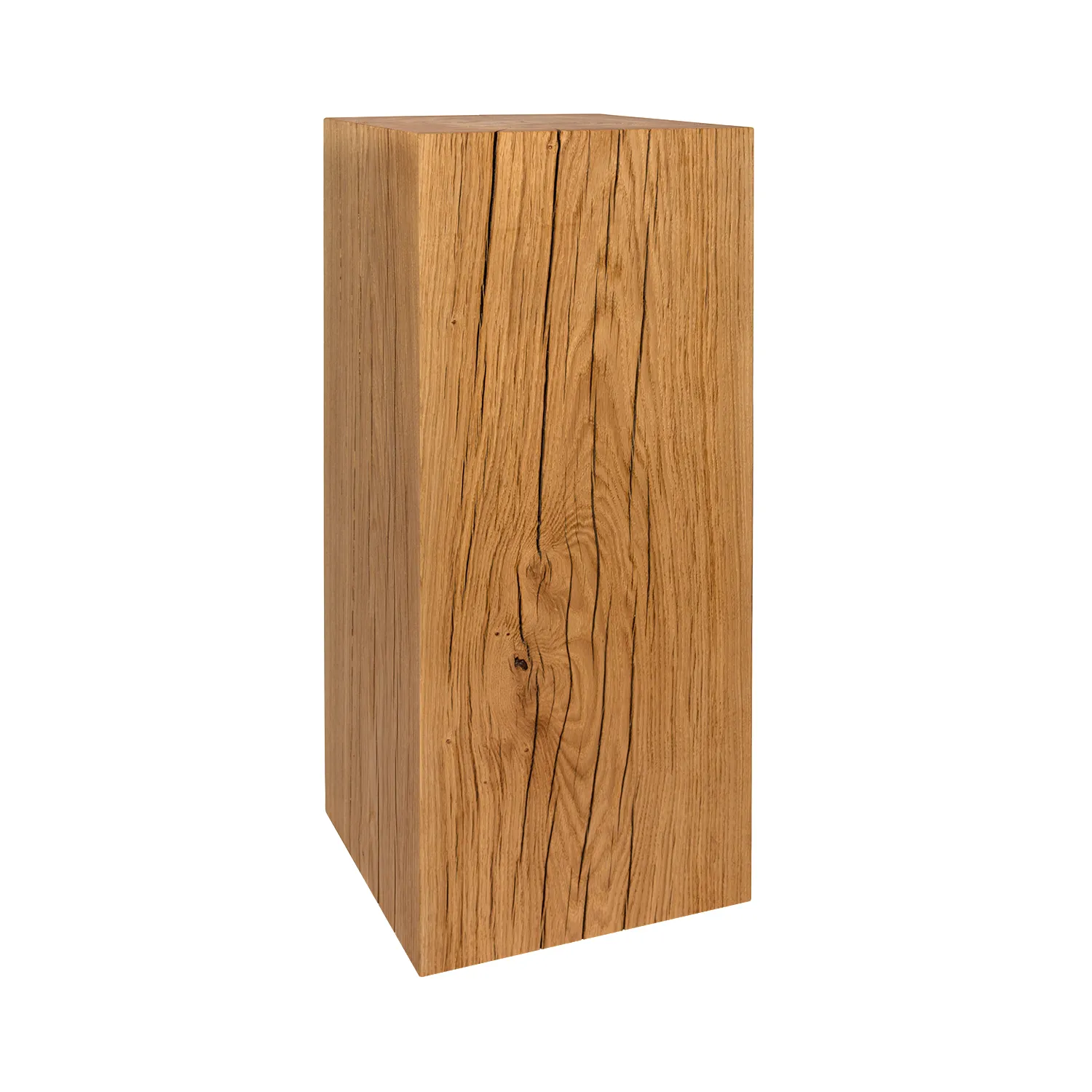 Holzblock Tisch mit auffäliger Maserung