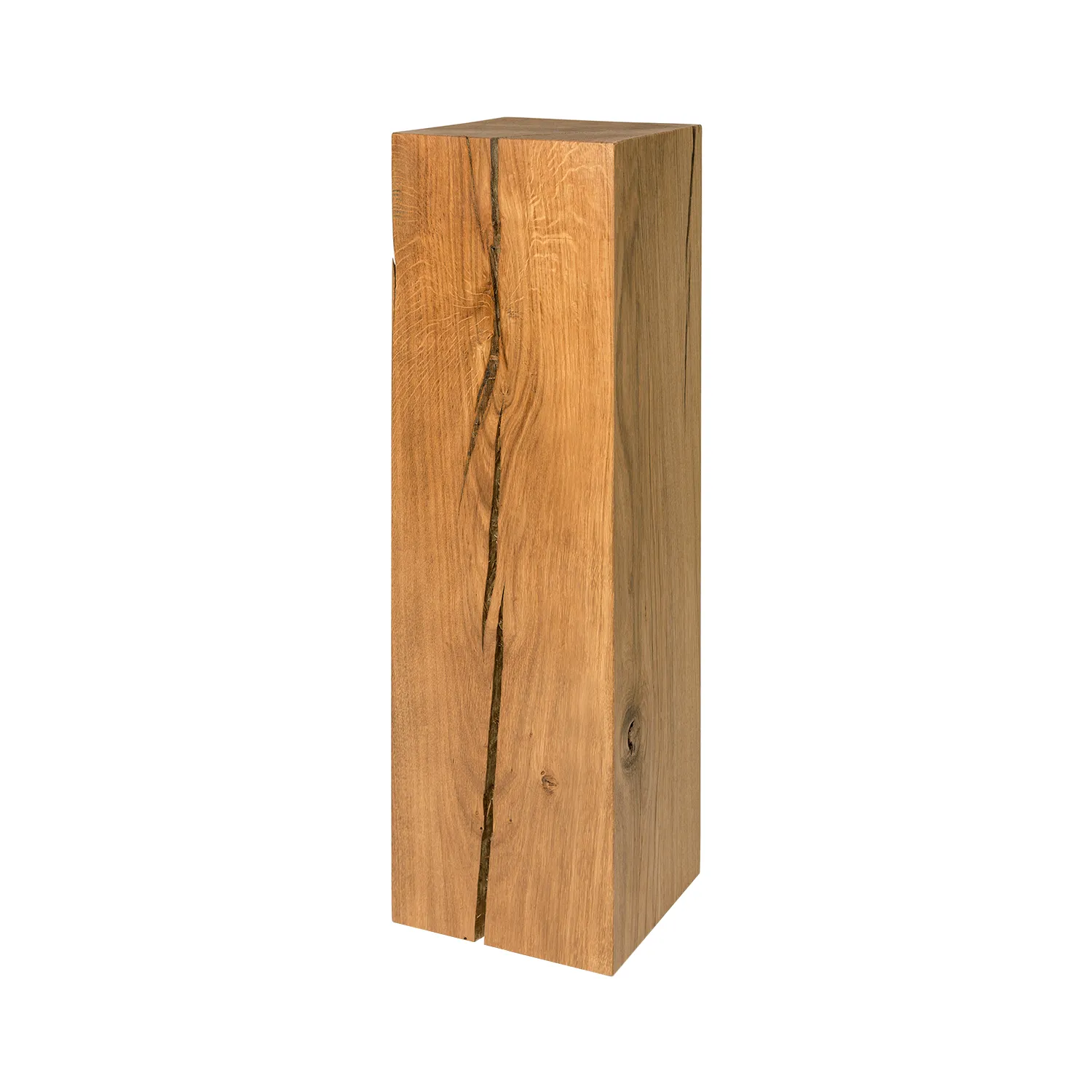 Hoher 12x12 cm Holzblock mit dekorativen Rissen