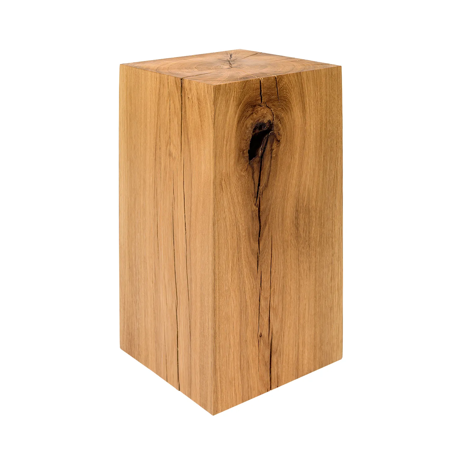 Holzblock aus Eiche Massivholz im 25x25 cm Format