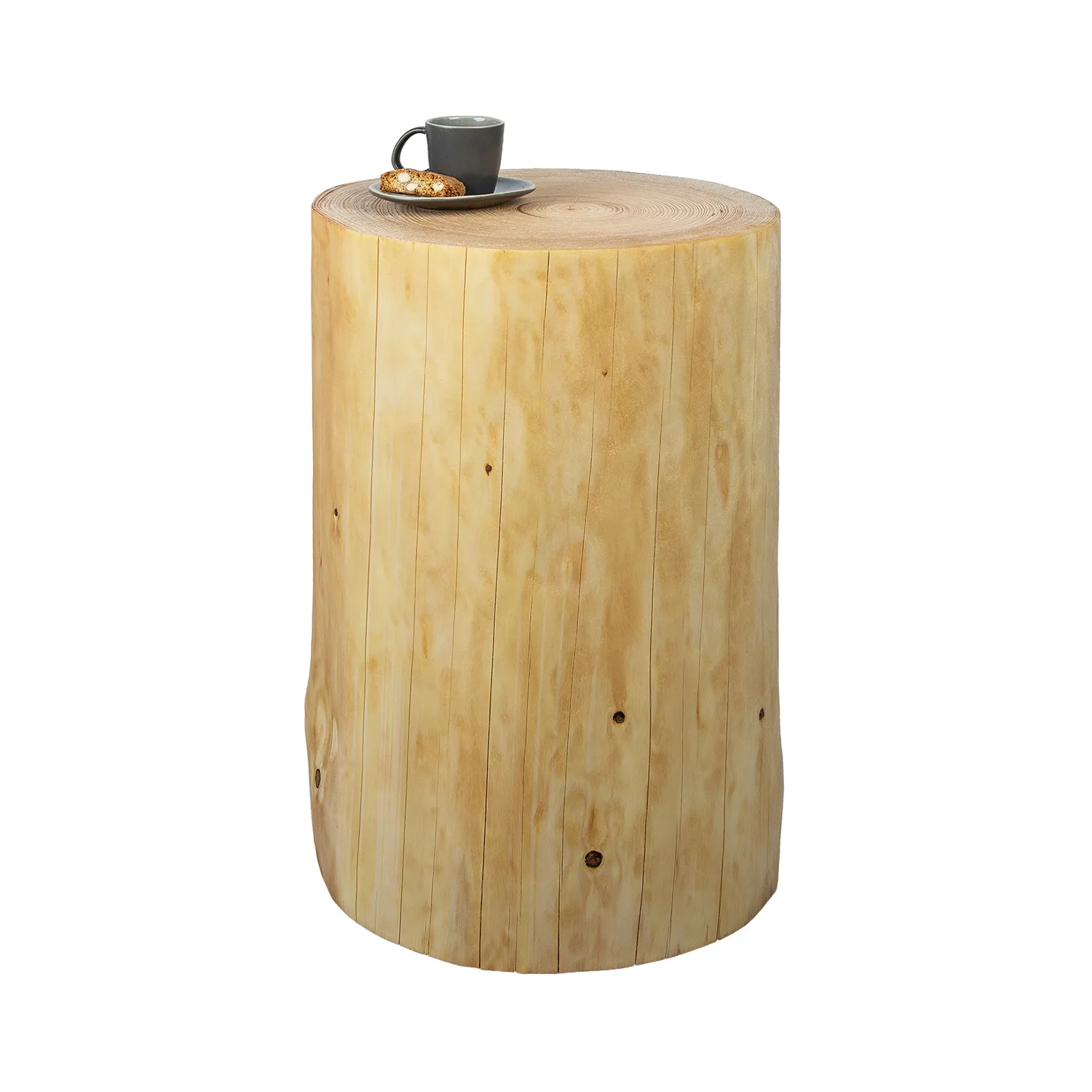 Baumstamm-Tisch aus geöltem Fichtenholz