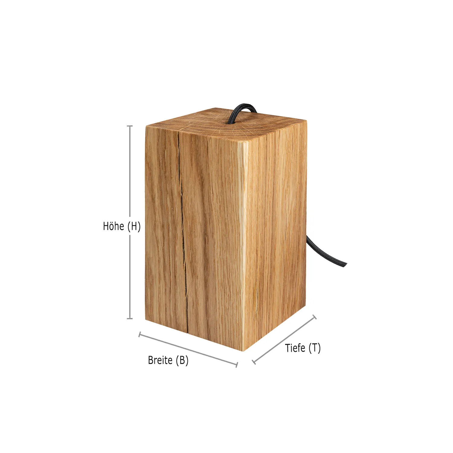 Maße des Lampenschirms aus Holz
