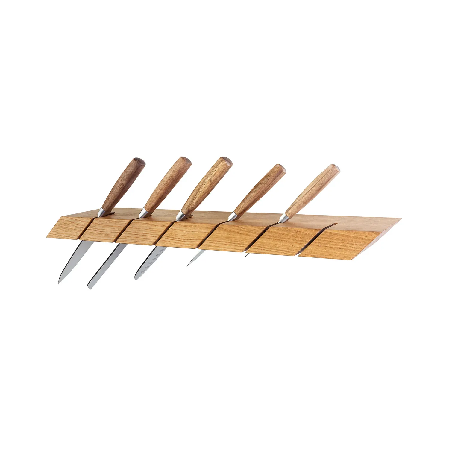 Messerhalter aus Holz mit Messern mit Holzgriff